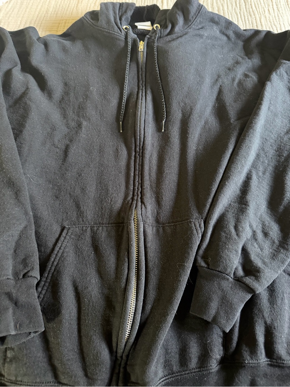 Hanes Black Full-Zip Hoodie Jacket